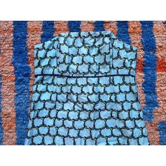 Y2K Lily Pulitzer Mesh Tassel Sheath Strapless Mini Tube Dress Sz 2 - Picture 3 of 8